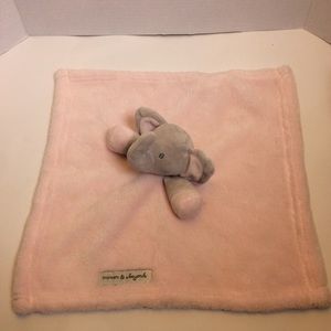 Blankets & Beyond Soft Pink Elephant Lovey Security Baby Blanket Plush